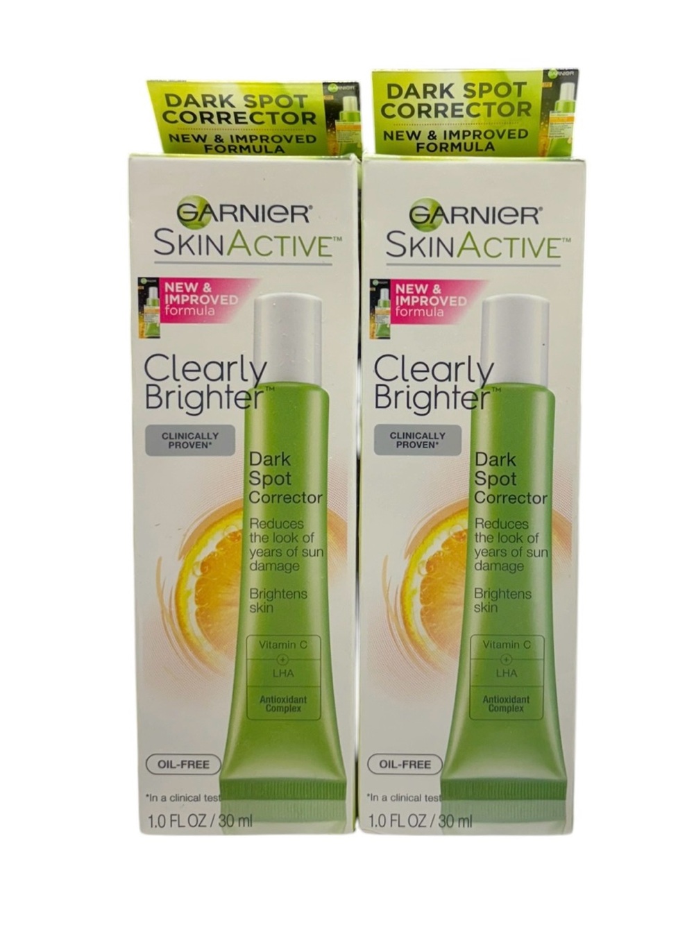 (2) Garnier SkinActive Clearly Brighter Dark Spot Corrector 1oz Skin Active